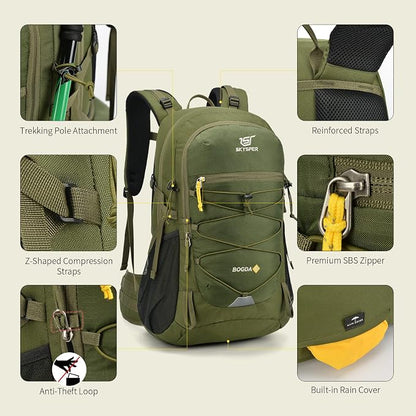 SKYSPER Hiking Backpack for Men Women, 35L Travel Backpack Waterproof Camping - Image 3