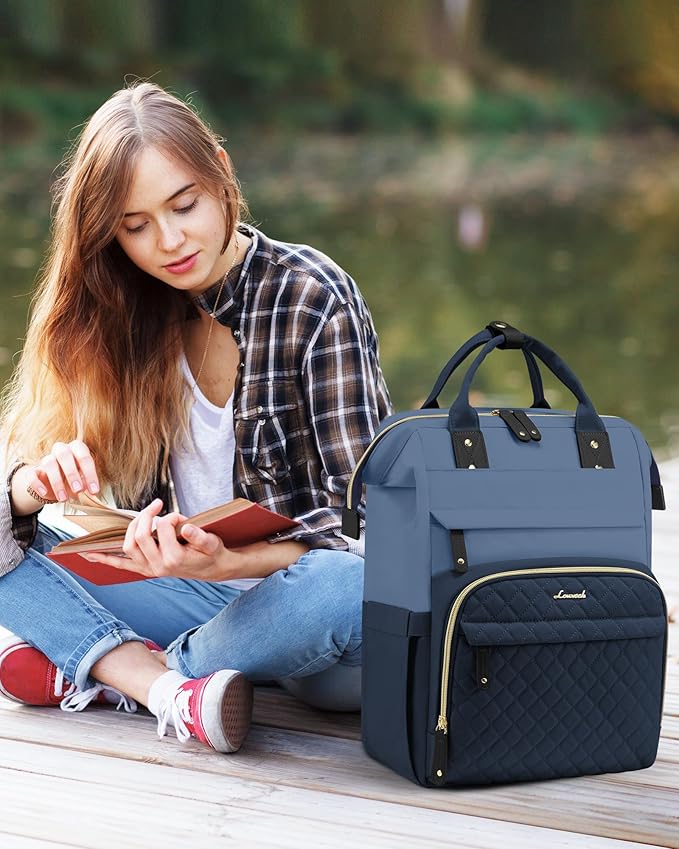 LOVEVOOK Laptop Backpack for Women, 15.6 inch Waterproof Nurse Bag Teacher Work - Image 2