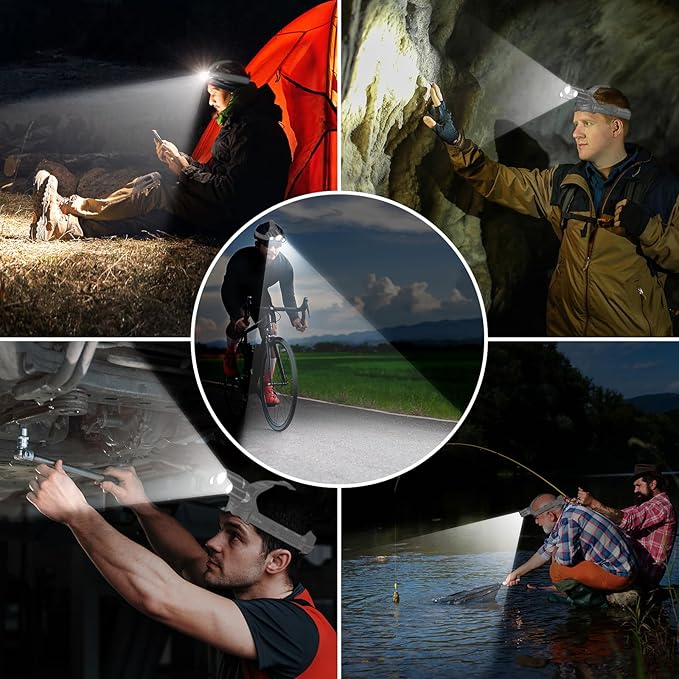 Blukar LED Headlamp, Super Bright Rechargeable Headlight Flashlight - Image 8