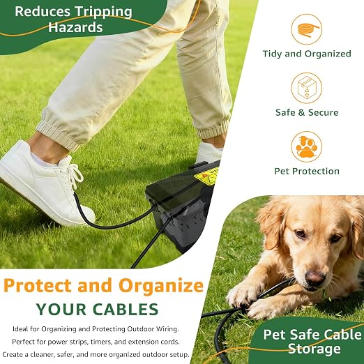 NineLeaf Large Outdoor Electrical Box, IP54 Waterproof Extension Cord Cover - Image 9