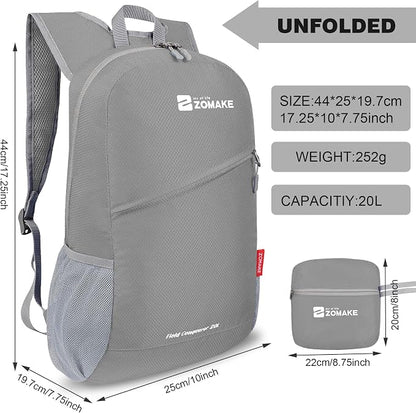 ZOMAKE Lightweight Packable Backpack, Foldable Backpacks Small Daypack - Image 2