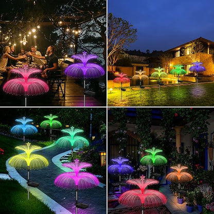 Weepong Solar Garden Lights 6 Pack New Upgraded Solar Lights Outdoor Waterproof - Image 5