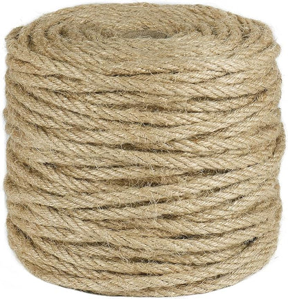 Tenn Well 5mm Jute Rope, 164 Feet 4Ply Twisted Thick Twine Rope by TennWell