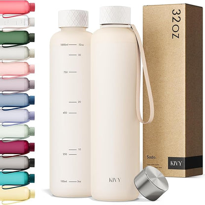 KIVY Slim Water Bottle 32oz Fits Backpack & Cupholder by KIVY