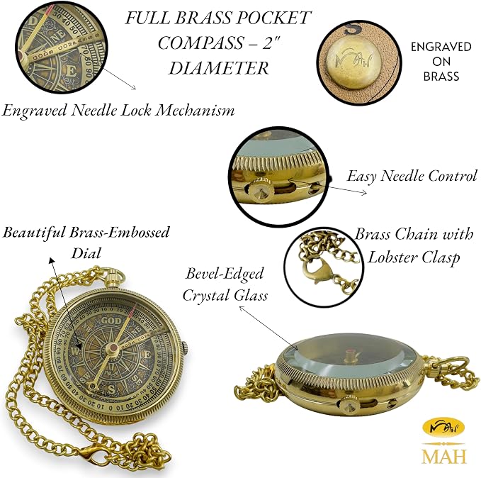 Brass Compass Gift to My Son Never Forget I Love You, Sentimental Keepsake from - Image 4
