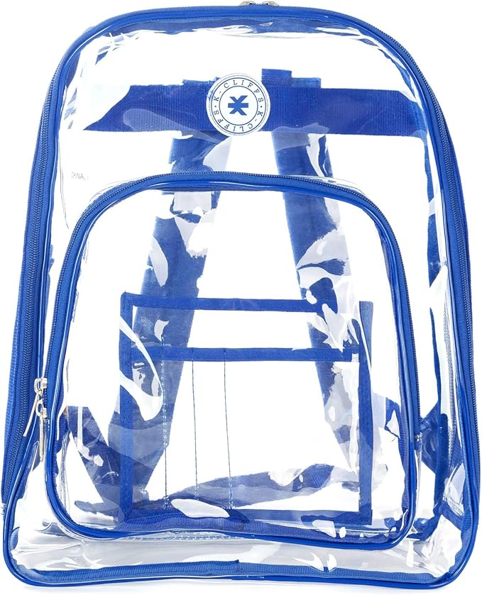 K-Cliffs Large Transparent Backpack Clear Heavy Duty School Bag Durable Student - Image 4
