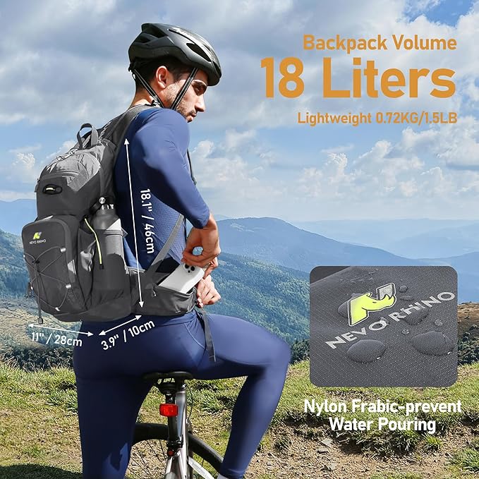 N NEVO RHINO Hydration Backpack, 18L Multipurpose Hiking Backpack - Image 2