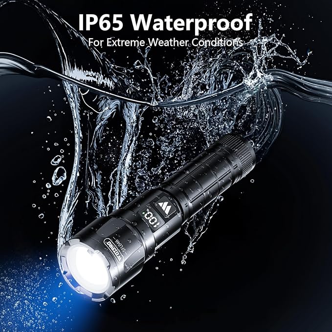 Wdtpro LED Rechargeable Flashlight 2Pack, 3Modes Super Bright High Lumens - Image 5