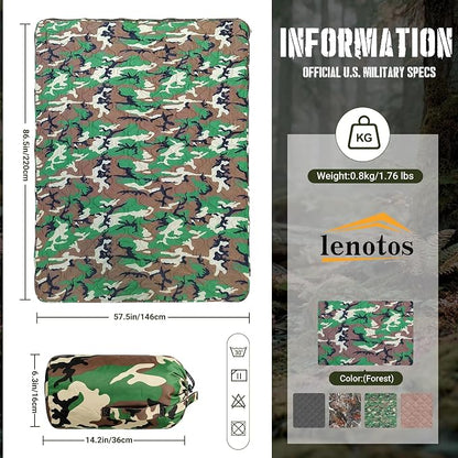 Lenotos Woobie Blanket, Thermal Insulated Military Poncho Liner, Water-Resistant - Image 2