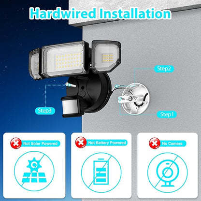 Abovizo 85W Motion Sensor Outdoor Light, 8500LM Ultra-Bright LED Security Light - Image 2