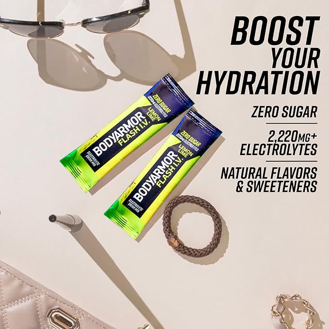 BODYARMOR Flash IV Electrolyte Packets, Lemon Lime - Image 5