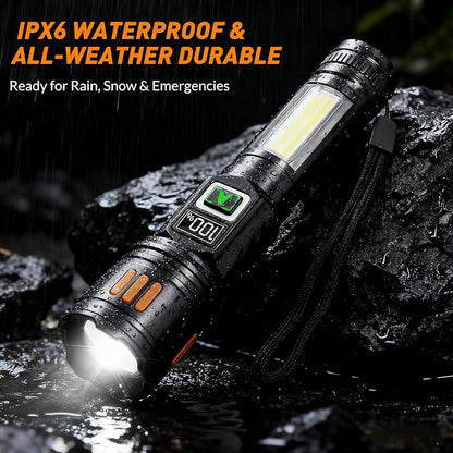 AYL Rechargeable Flashlights 2 Pack, Super Bright High Lumens Flash Light - Image 7