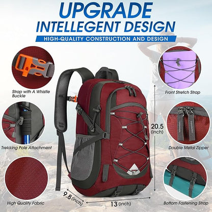 IGOLUMON Hiking Backpack 40L Packable Lightweight Camping Backpack Men Women - Image 2