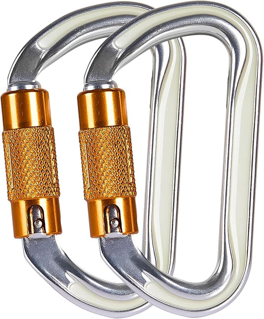 SOB Heavy Duty Steel Carabiner Clips -Auto Locking Climbing Carabiner, by SOB