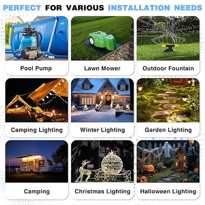 Flemoon Large Outdoor Electrical Box, IP54 Waterproof Outdoor Extension Cord - Image 8