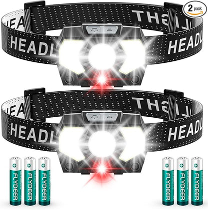 Lsnisni LED Headlamp 2 Pack, 1500 Lumen Bright Head Lamp by Lsnisni