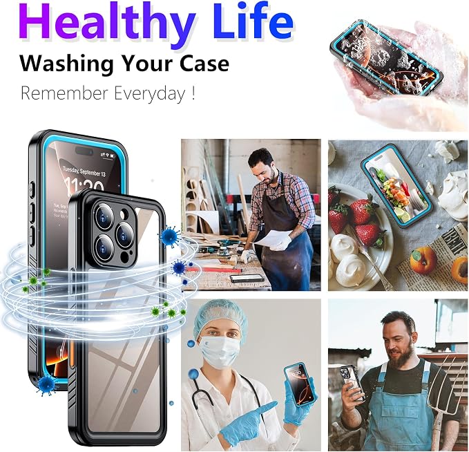 Temdan Compatible with iPhone 16 Pro Max Case Waterproof, Built-in Screen & - Image 7