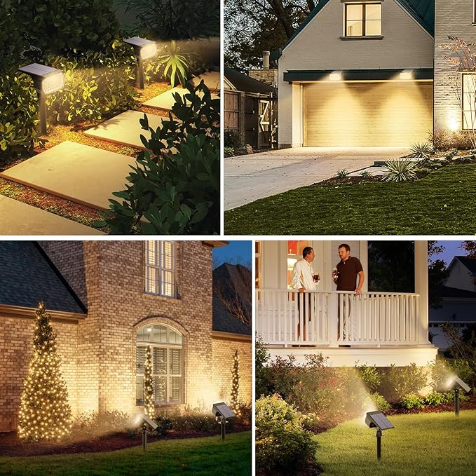 Tadyreal Solar Spot Lights Outdoor 10 Pack, Solar Landscape Spotlights - Image 2