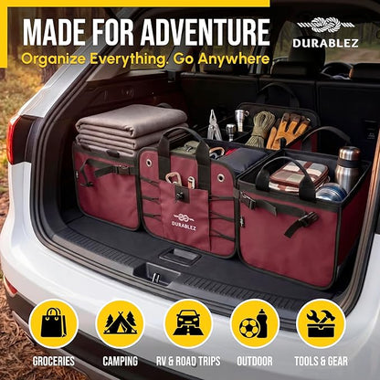 5-Section Trunk Organizer for SUV, Van – Modular Extra Large Cargo Storage Bin - Image 4