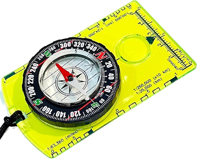 Trekker's Compass Crew Orienteering Compass, Magnetic Navigation Set by Unknown