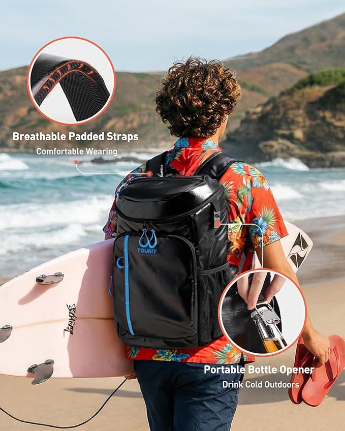 TOURIT Cooler Backpack Lightweight Insulated Backpack Cooler Leak-Proof - Image 7