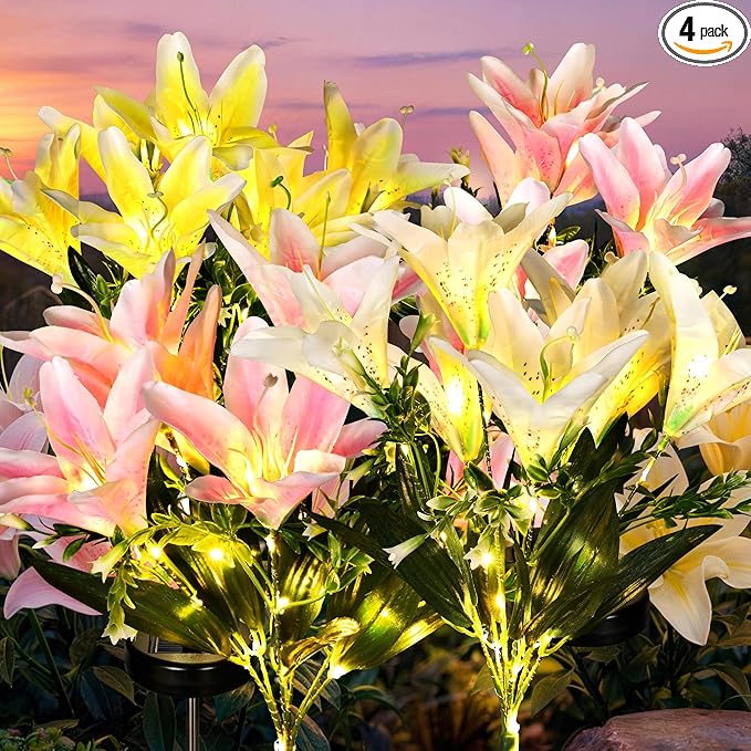 GIGALUMI Solar Garden Lights, Yard Decorations Outdoor, Allergy-Free Light up by GIGALUMI