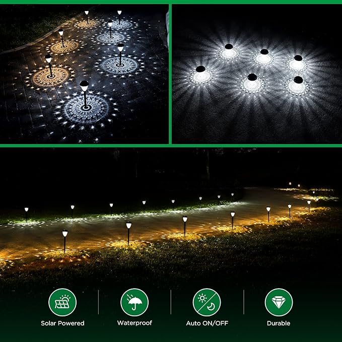 URAGO Super Bright Solar Lights Outdoor Waterproof-10 Pack, Dusk to Dawn Up to - Image 4