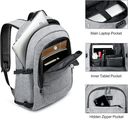 Tzowla Travel Laptop Backpack Water Resistant Anti-Theft Bag - Image 3