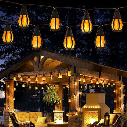 Solar String Lights for Outside, 44Ft Solar Patio Light by Jnaurb