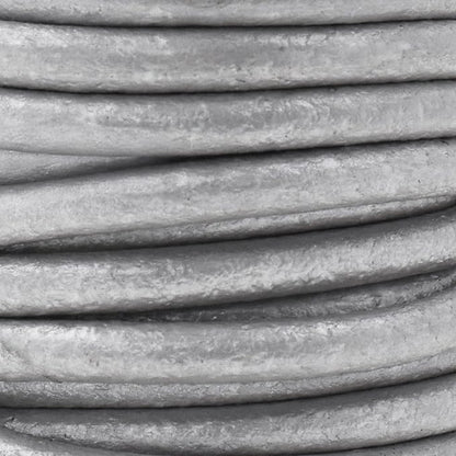 Mandala Crafts Round Genuine Silver Leather Cord - Image 3