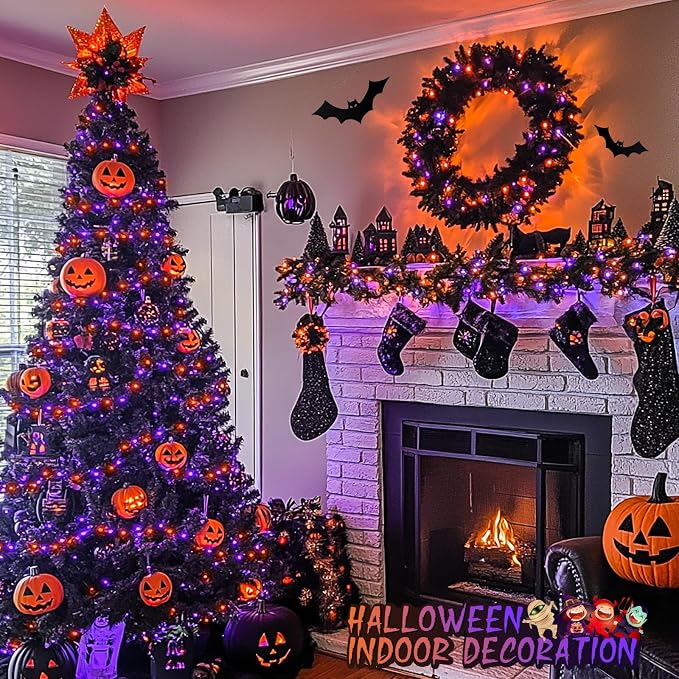 JMEXSUSS Halloween Lights Outdoor, 66FT Purple Orange Lights - Image 5