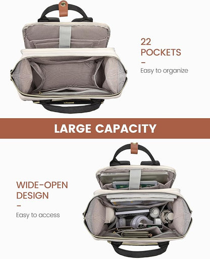 LOVEVOOK Laptop Backpack for Women, 17.3'' Waterproof Nurse Bag Teacher Work - Image 3