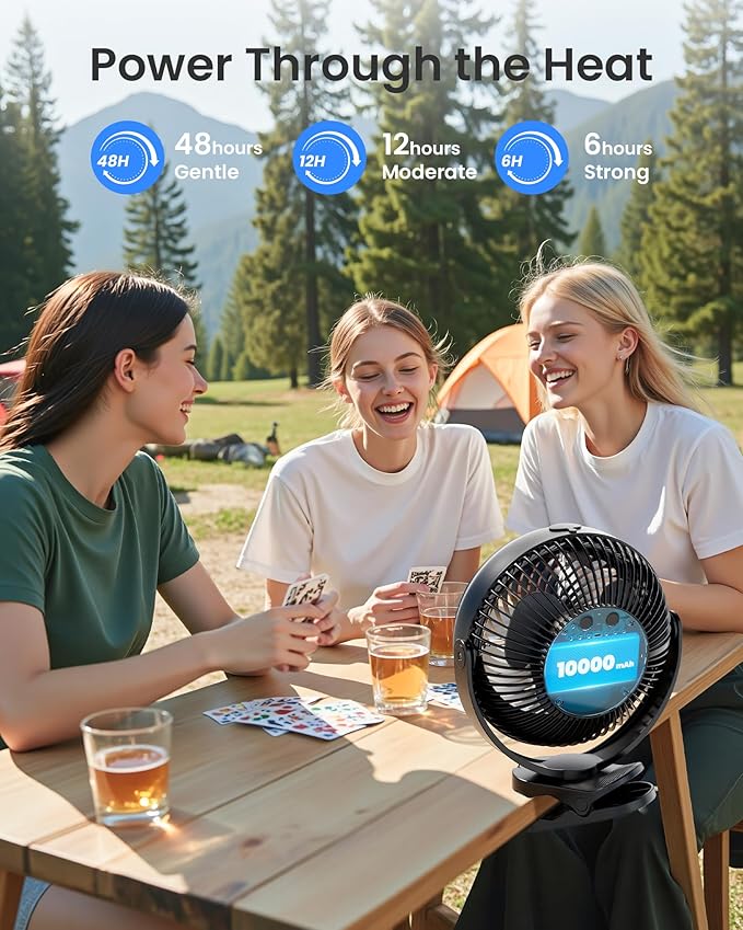 Koonie 10000mAh Battery Operated Misting Fan - Image 5