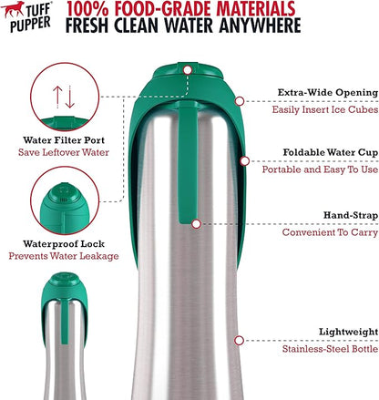 PupFlask Large Dog Water Bottle | 27 or 40 OZ Stainless Steel | Convenient Dog - Image 5