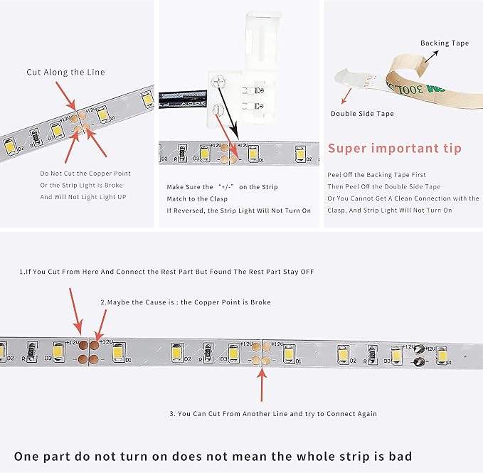 Sensky 19.7ft/6m Motion Activated LED Strip Light Kit Flexible LED Strip Motion - Image 6