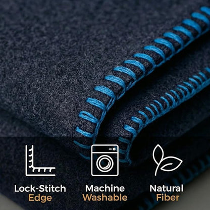 Wool Camping Blanket – 70% Wool Heavy-Duty Military Style Throw, Warm & Washable - Image 2