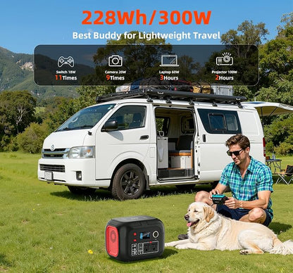 ENOFLO Portable Power Station 300W, 228Wh Solar Generator - Image 3