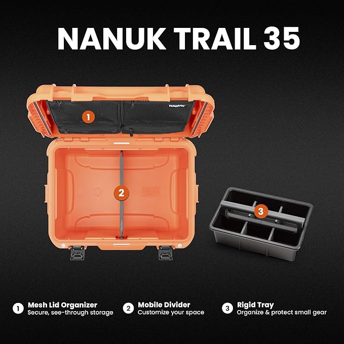 NANUK Trail 35 – 38.8 L Waterproof Gear Case – Modular Cargo Case - Image 2