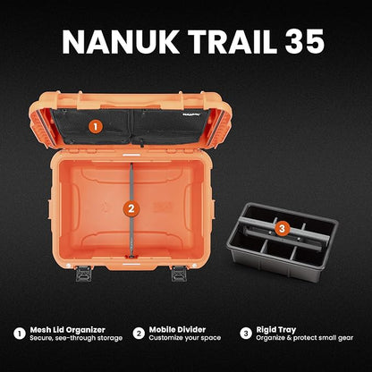 NANUK Trail 35 – 38.8 L Waterproof Gear Case – Modular Cargo Case - Image 2