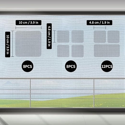 Secopad 28 Sheets Window Screen Patches Repair Kit, Strong Adhesive Fiberglass - Image 3