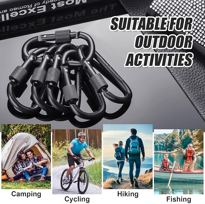 Cridoz Locking Carabiner D Ring Clips - Image 5