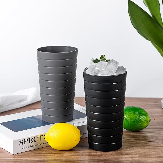KX-WARE Mixed Drinkware 22-ounce Plastic Tumblers/Drinking Glasses/Party - Image 3
