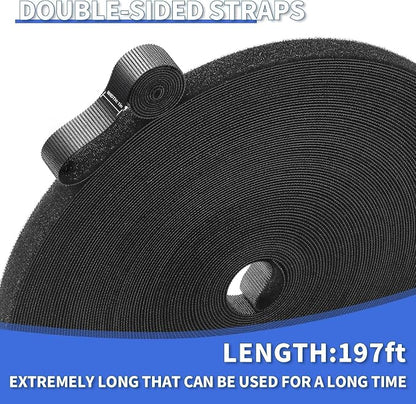 1/2In x 500Ft Reusable Cable Ties Hook and Loop Roll | Tie Down Straps - Image 5