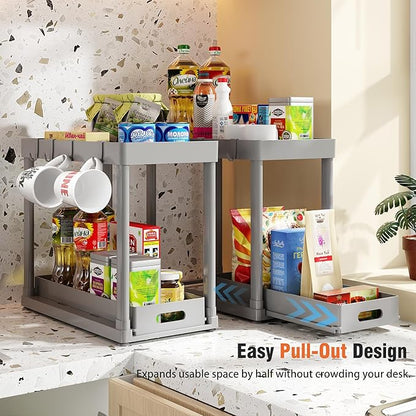 2 Pack Pull-Out Storage Organizers, Under Sink Organizer and Storage - Image 4