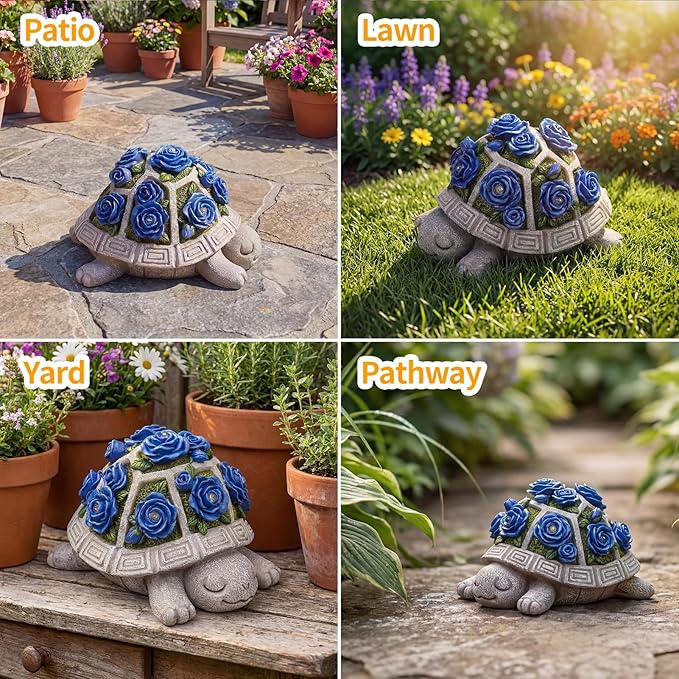 Solar Garden Outdoor Decor Turtle Statue - Image 5