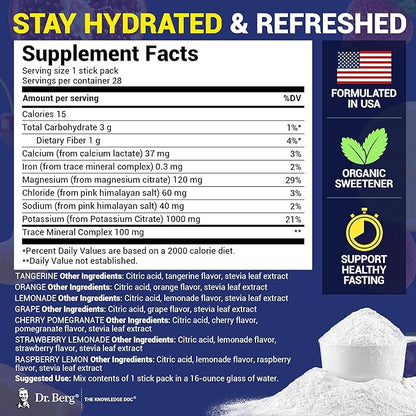 Dr. Berg Sugar Free Electrolyte Powder Packets - Image 3
