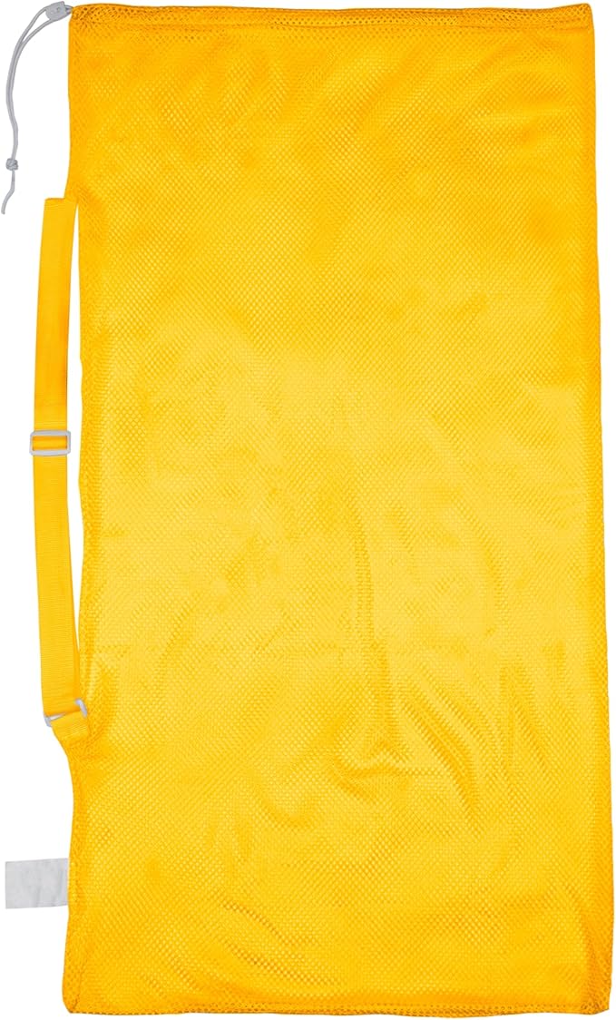 Champion Sports Mesh Equipment Bag – Heavy-Duty Nylon Drawstring Bag by ChampionSports