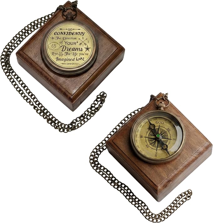 Handmade Brass Antique Compass - Image 6