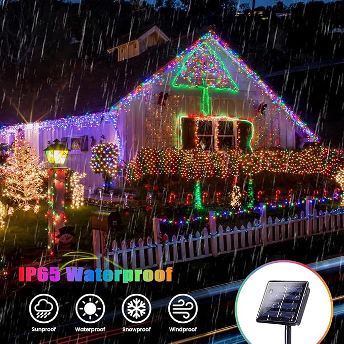 Extra-Long 144FT Solar String Lights - Image 2