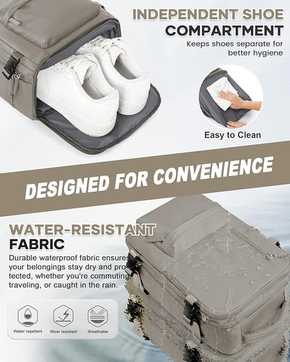 WONHOX Large Travel Backpack Carry on Flight Approved Laptop Work Business - Image 3